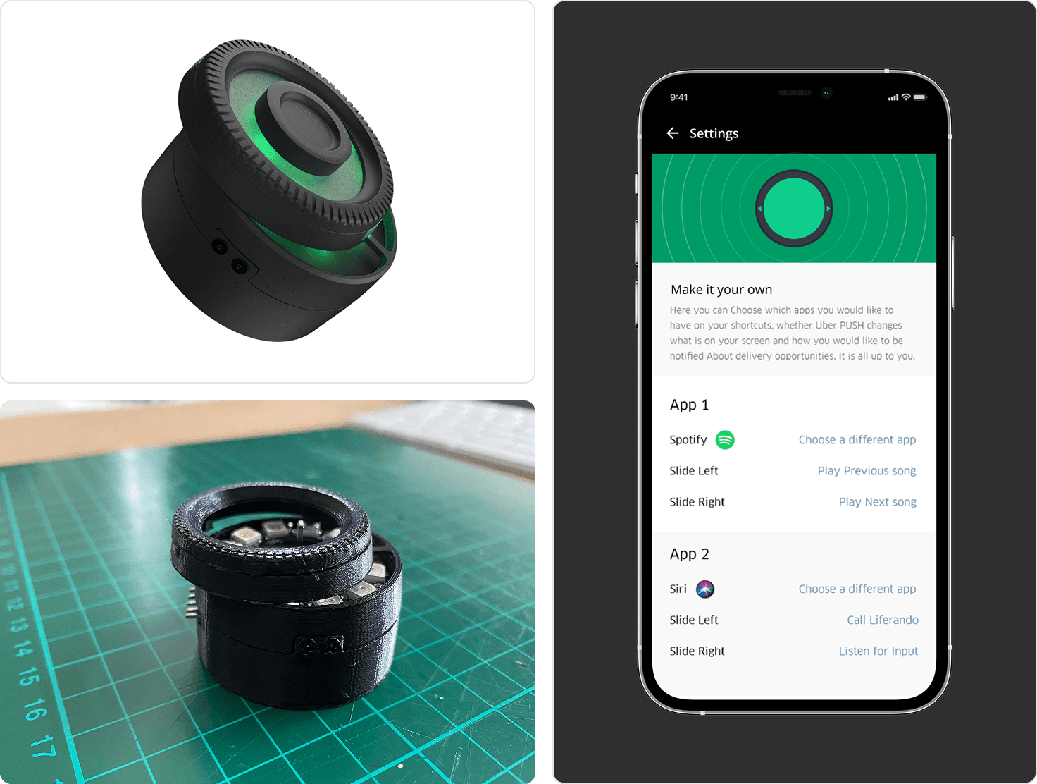 Save Ciccio wheel-mounted prototype and connected mobile interface