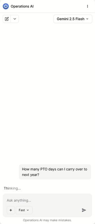 The chat gracefully handling an error state